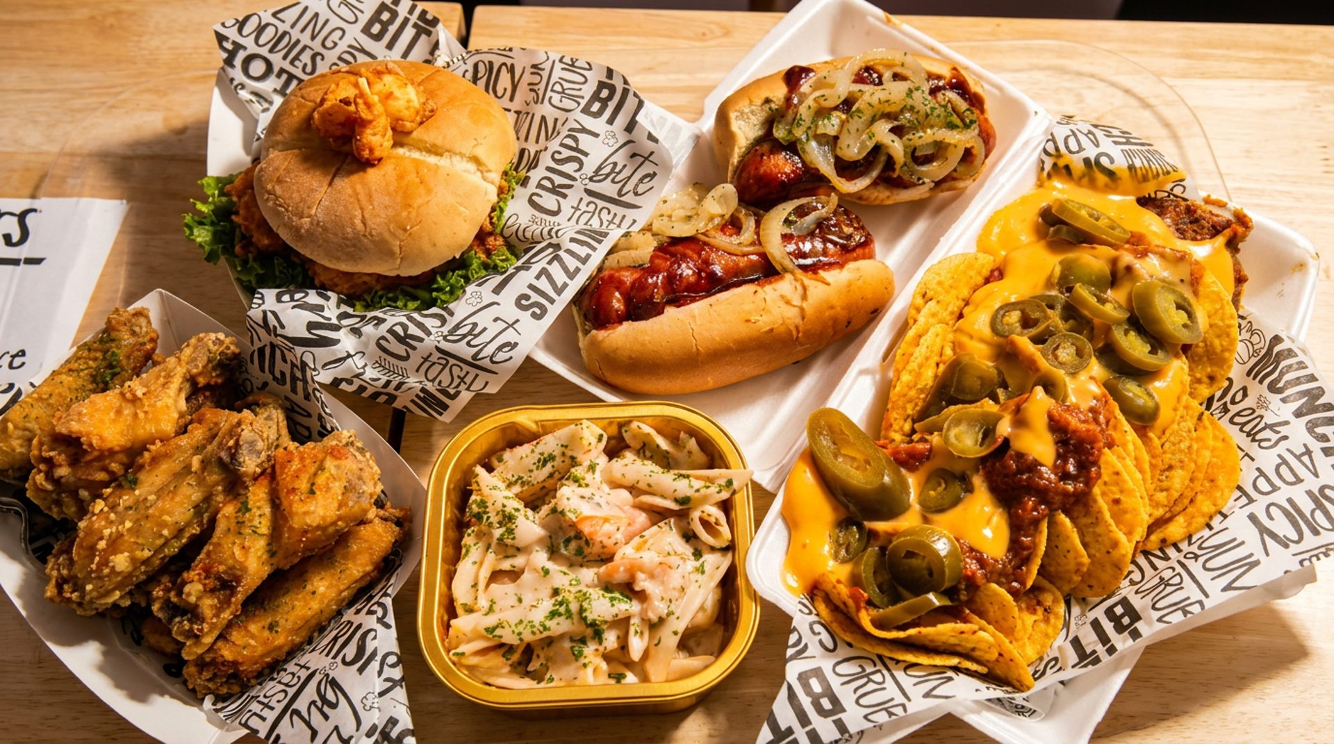 Crispy baskets, wings, and more