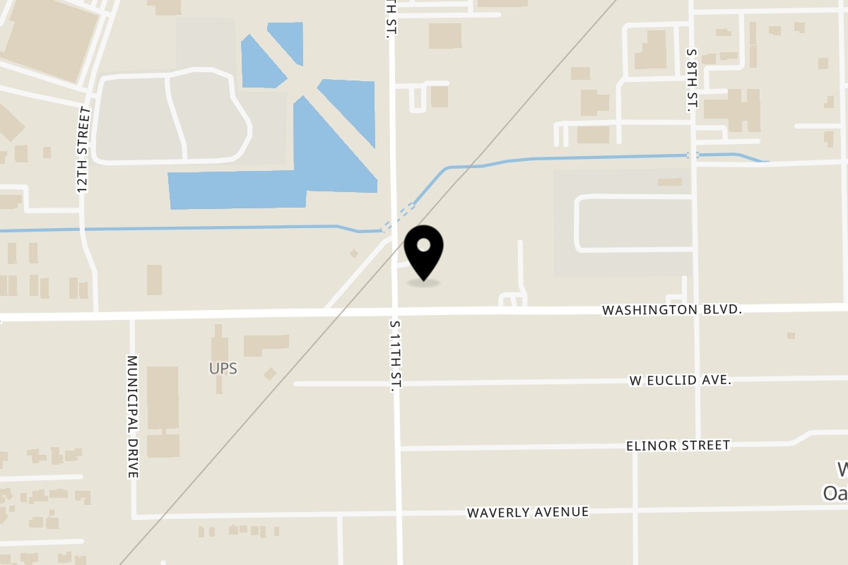 Map showing the location of Snack Shack on 2995 S 11th St in Beaumont